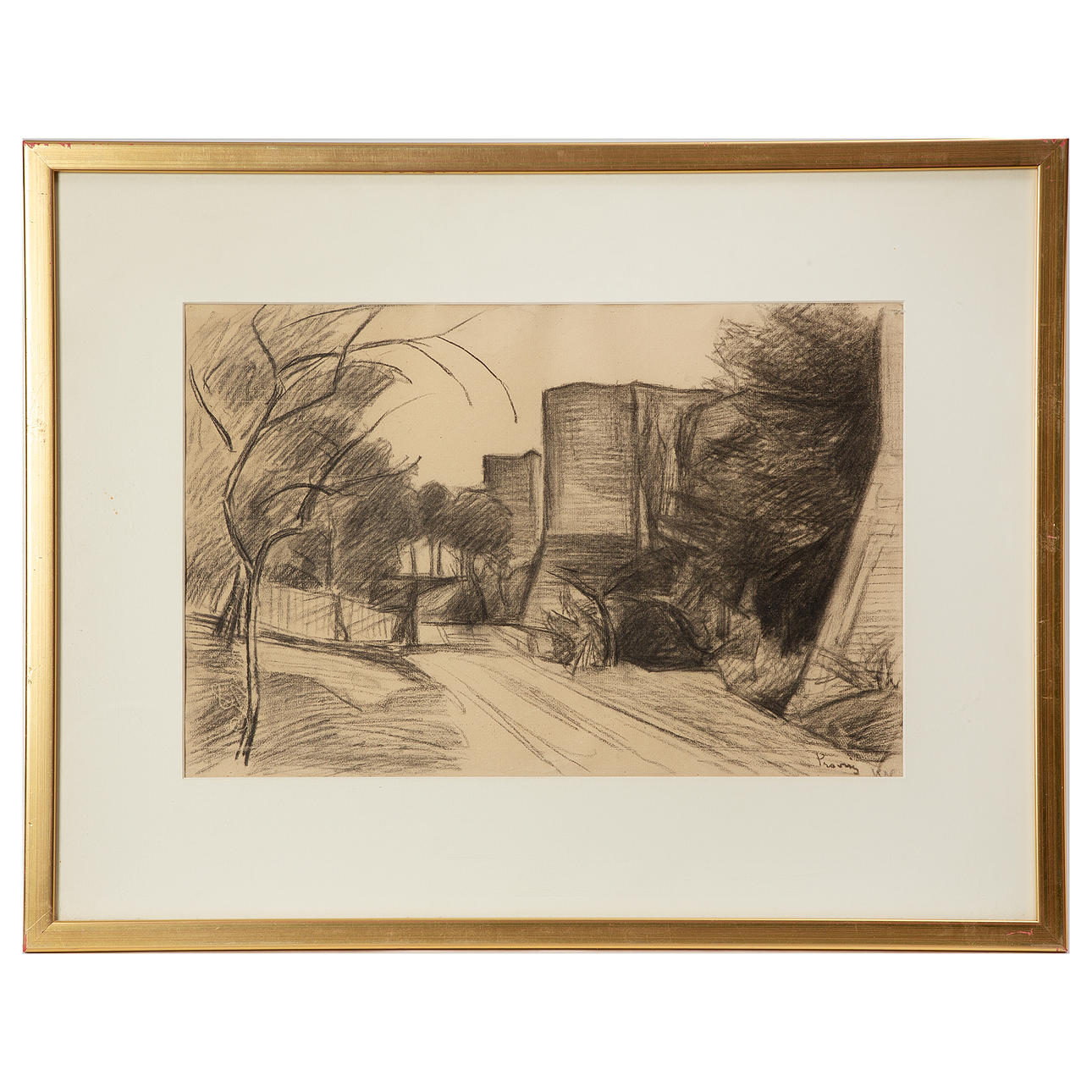 KARL  NORDSTRÖM. Teckning, monogramsignerad.
