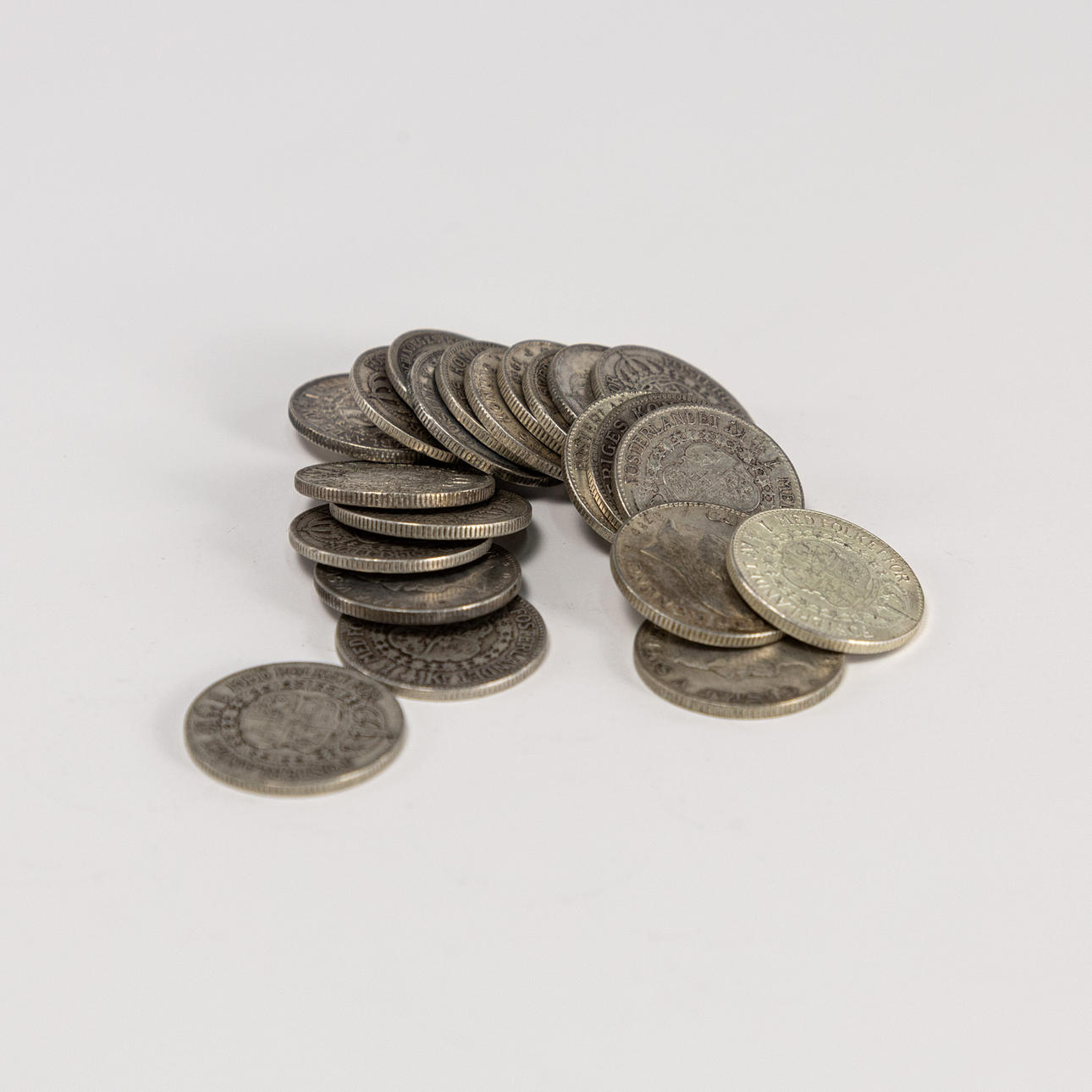 MYNT. 1 krona, silver, 80% silverhalt.