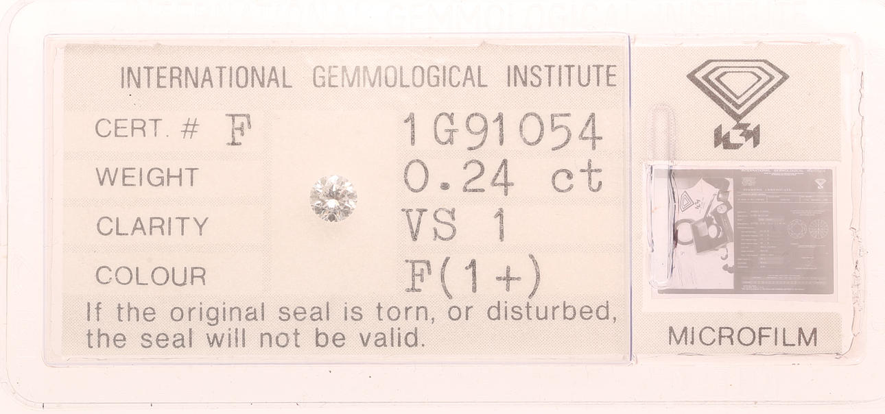 BRILJANTSLIPAD DIAMANT 0,24 ct.