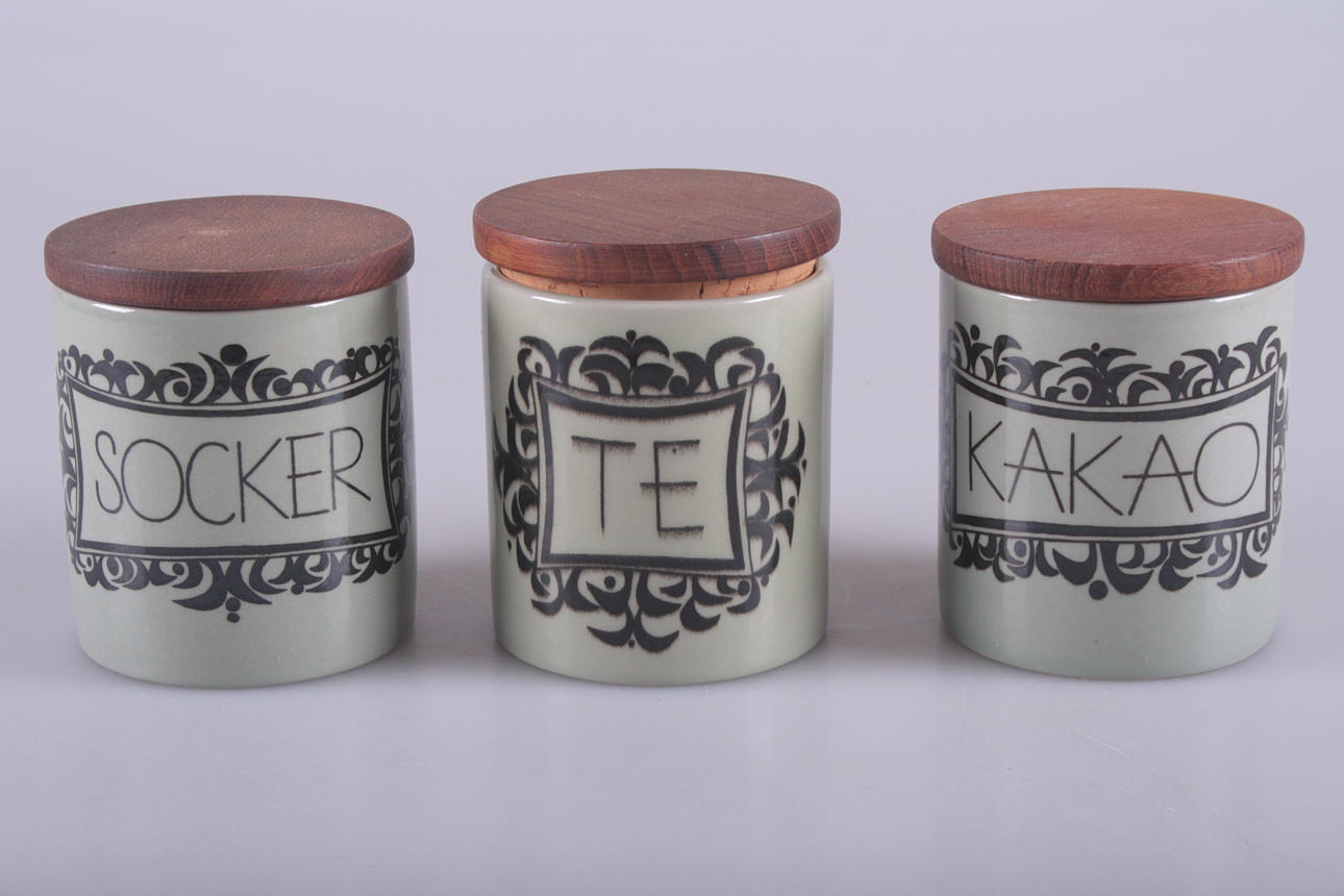 BURKAR, 3 st, "Kulinar", Marianne Westman Rörstrand.