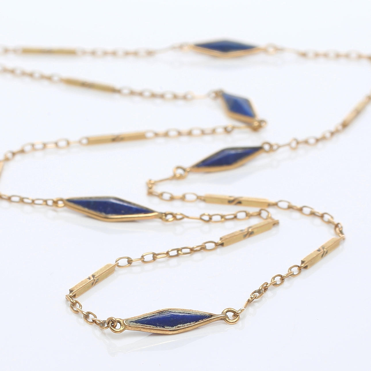 HALSBAND, 18k guld med stendekor, svensk import, 1900-talets andra hälft.