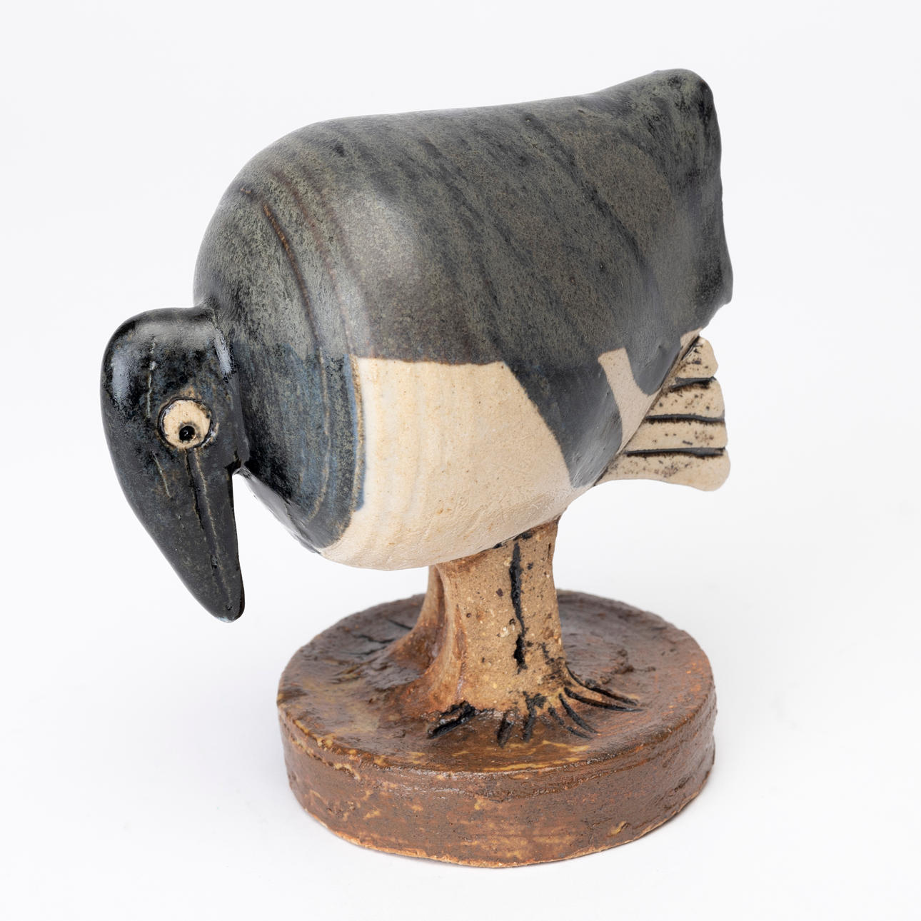 LISA LARSON. Figurine, stoneware, Bird, unique, signed and dated