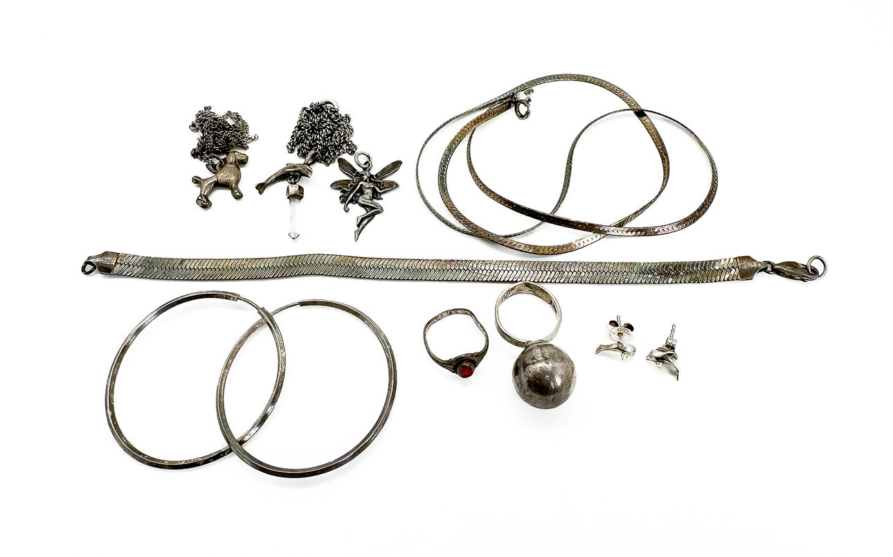 SILVERSMYCKEN, 9 delar, silver.
