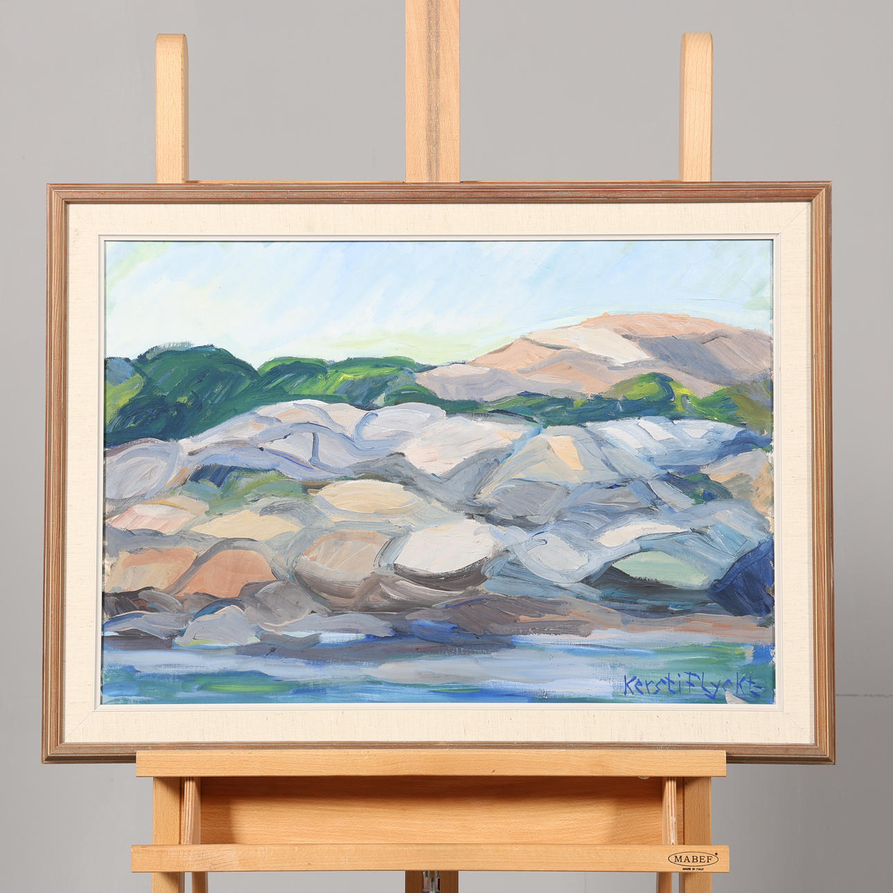 KERSTI FLYCKT. OIL ON CANVAS, signed.