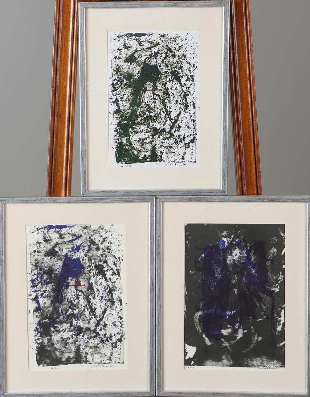 OIDENTIFIERAD KONSTNÄR. Compositions, 3 lithographs, indistinctly signed.