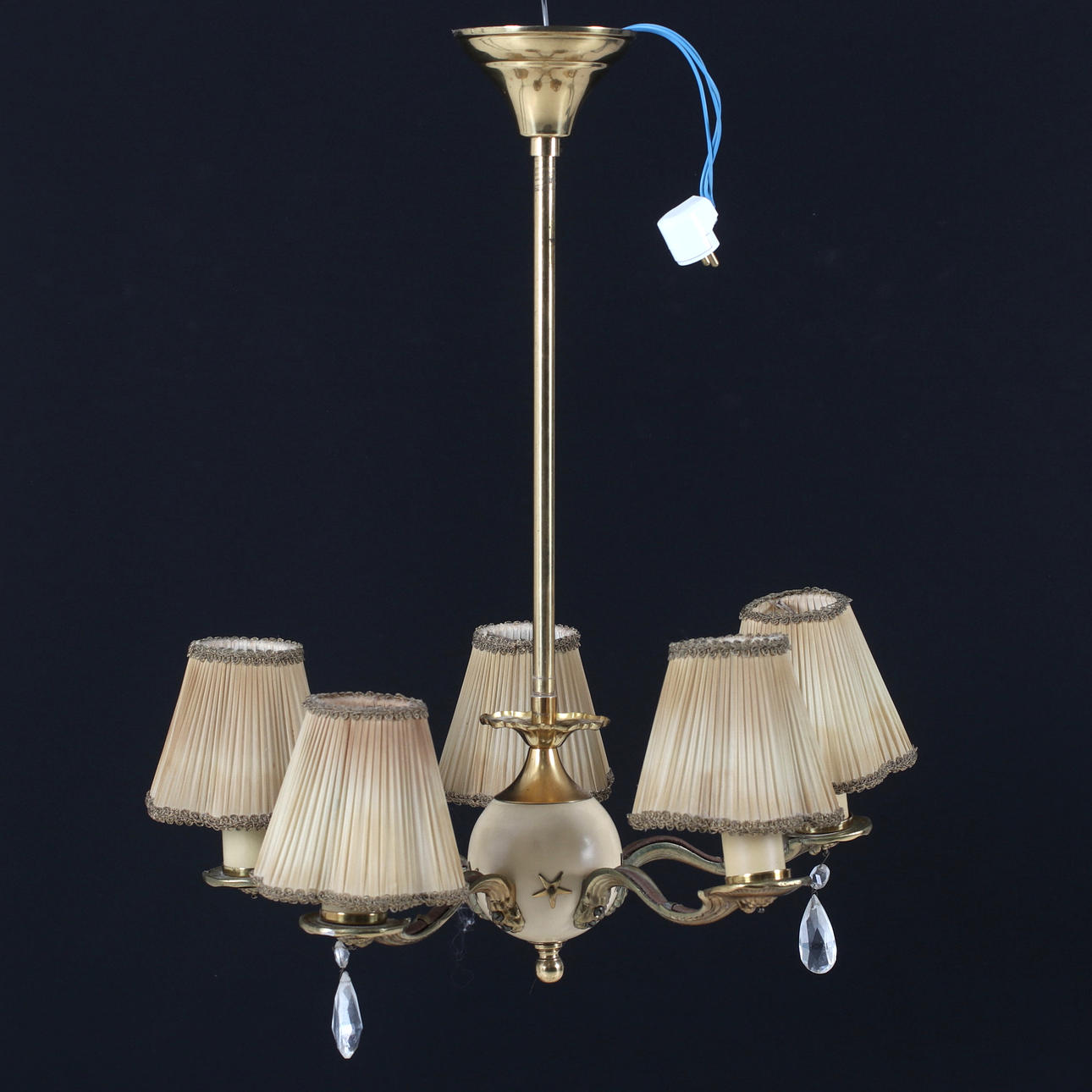 CEILING LAMP, metal, mid-20th century.