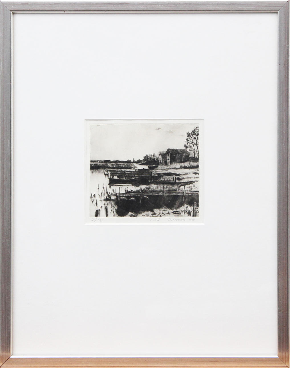 FRED PETERSSON. ETSNING, signerad, 1985.