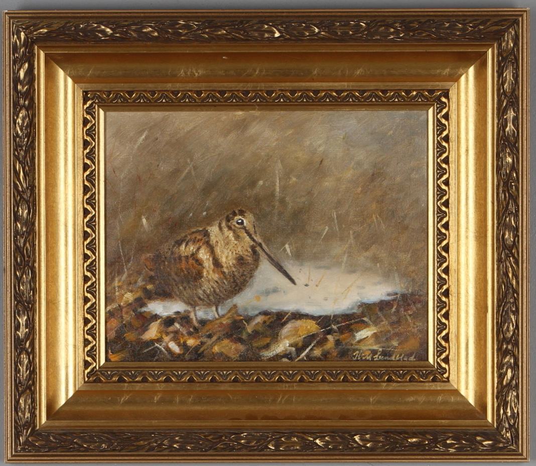 KJELL LUNDBLAD. Morkulla, olja på pannå, signerad.