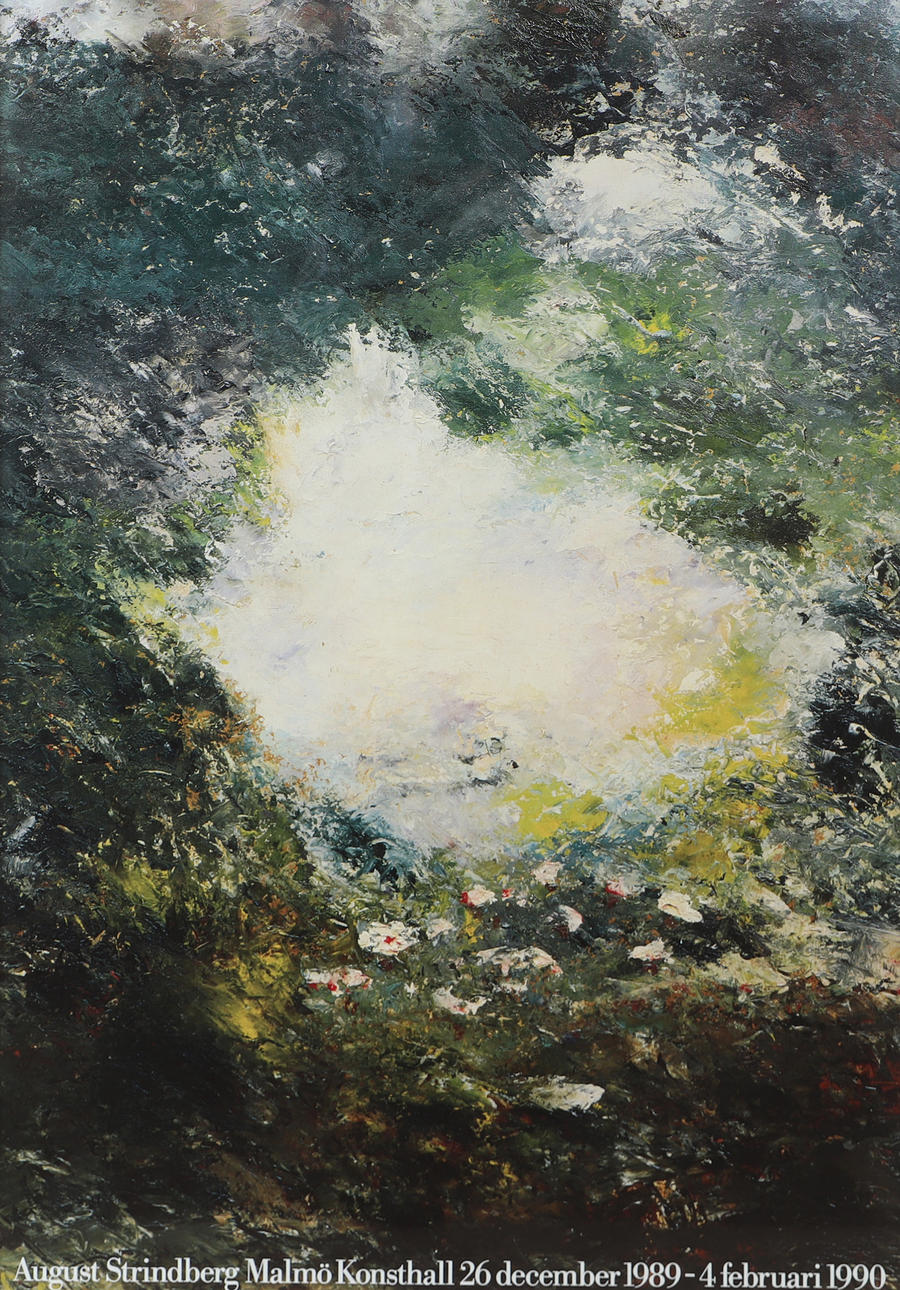 AUGUST STRINDBERG. Exhibition poster, Malmö konsthall.