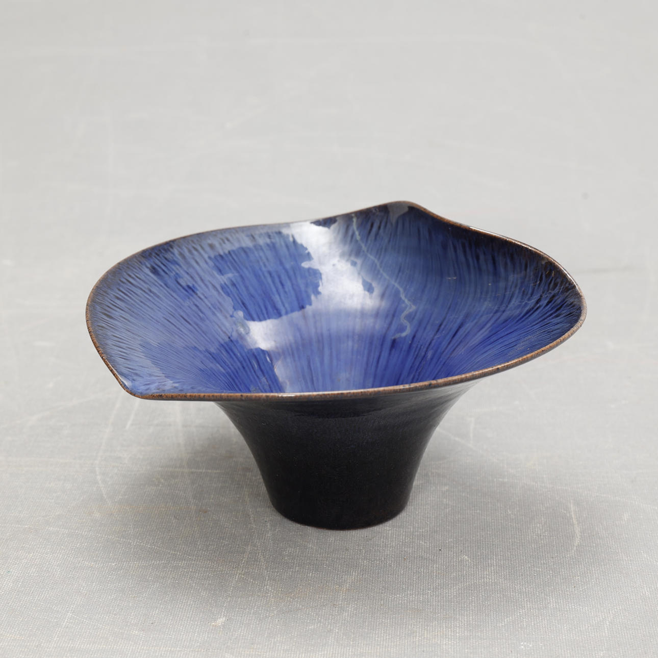 BOWL, stoneware, signed.