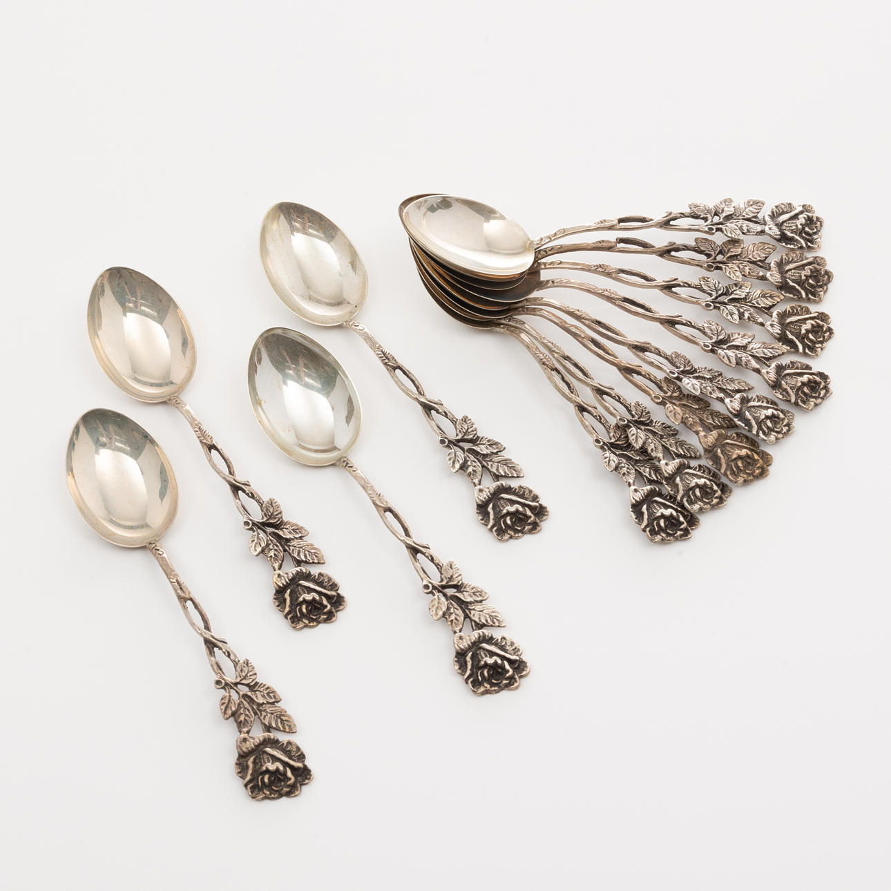 COFFEE SPOONS, 12 pcs, Silver.