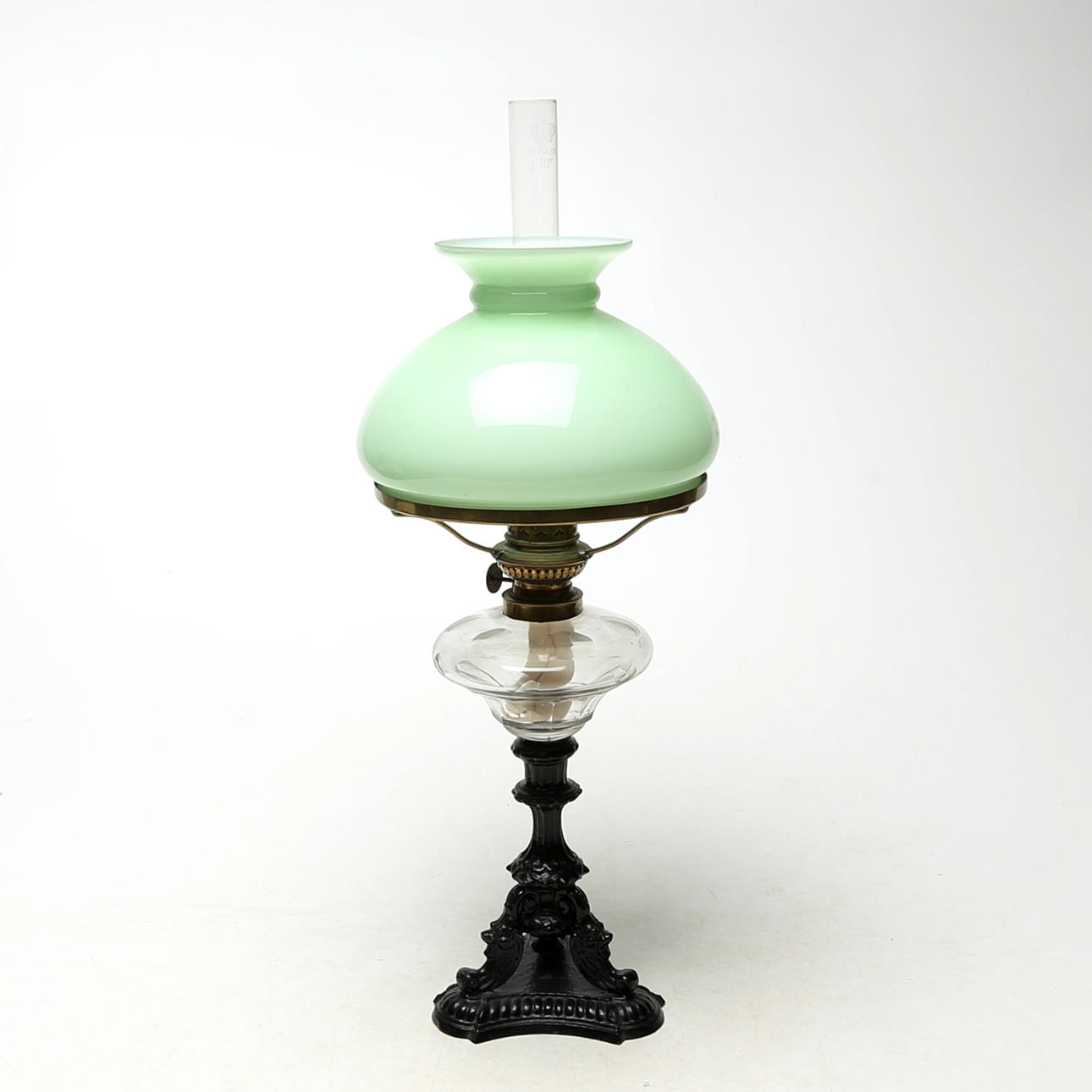 BORDSFOTOGENLAMPA, glas/metall.