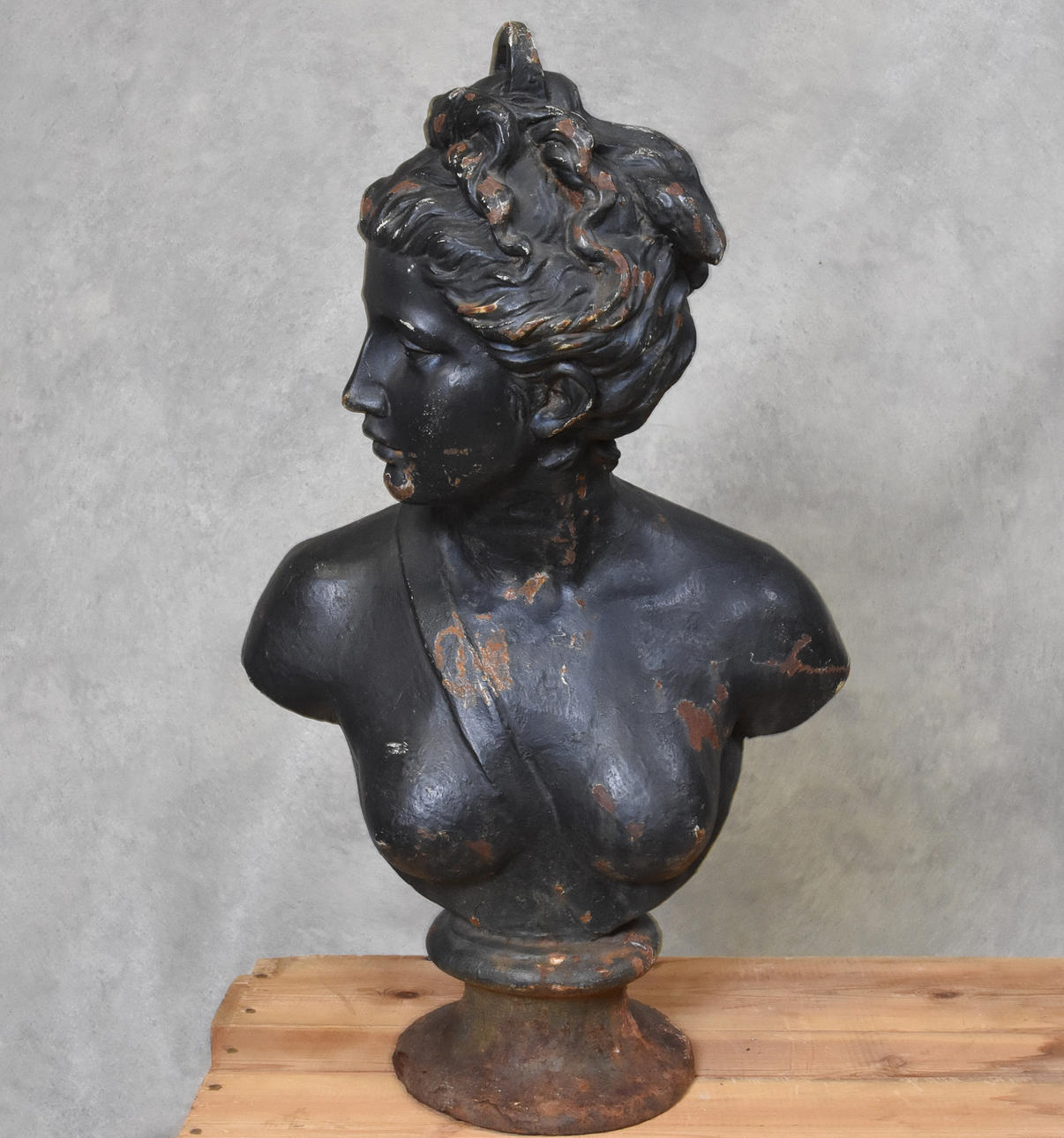 SKULPTUR, gjutjärn, 1900 tal.