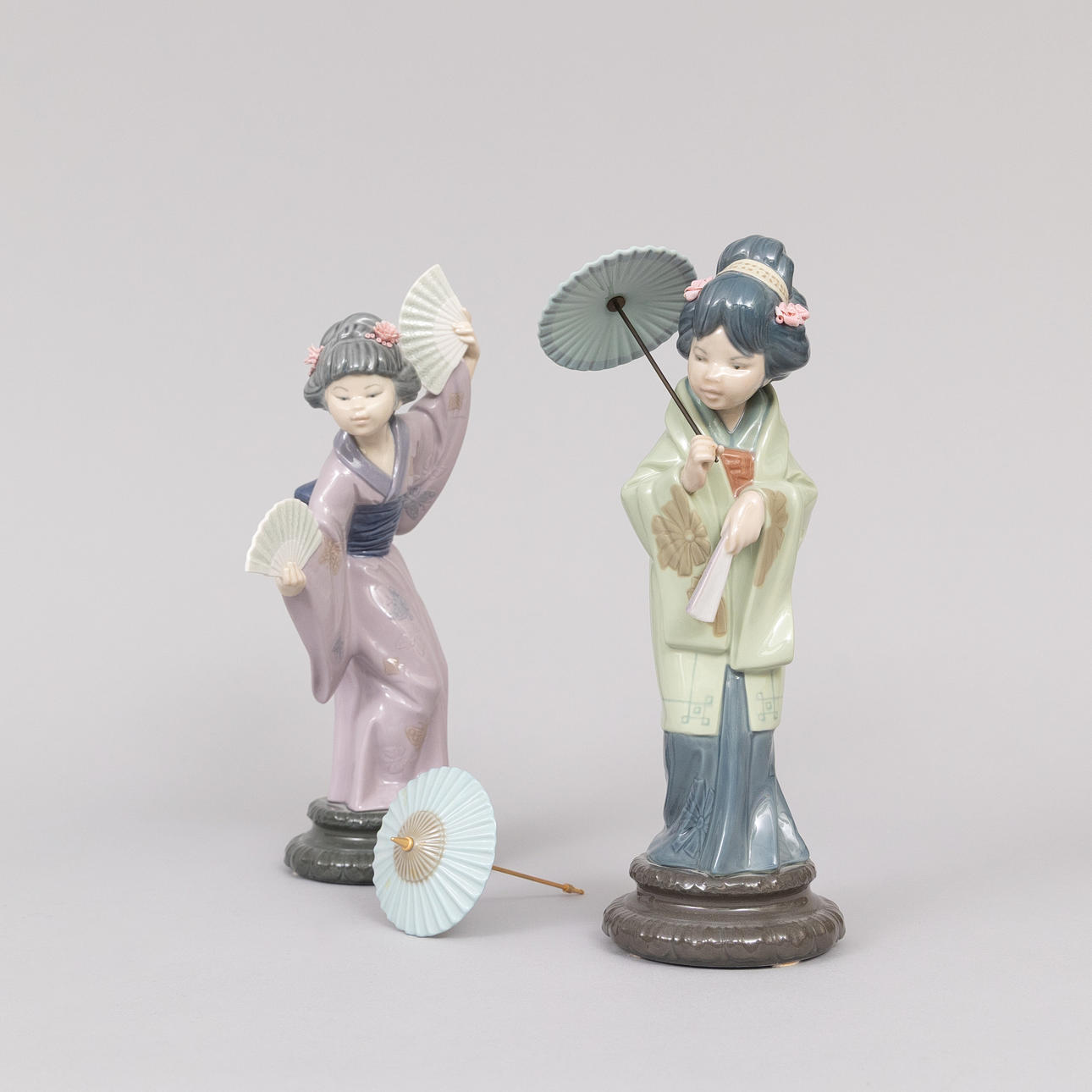 FIGURINER, Geishor, 2 st, porslin, Lladro, Spanien.
