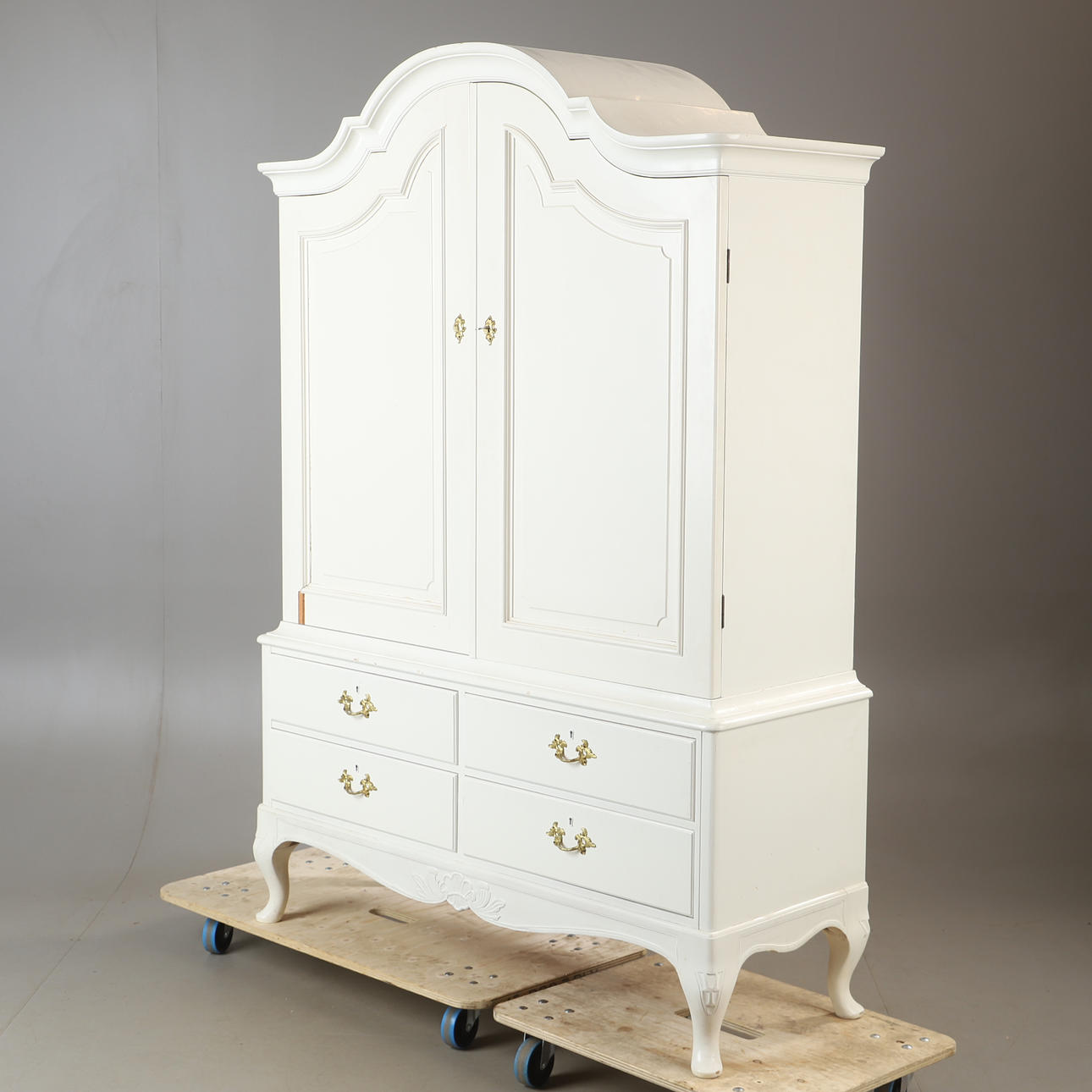 DINING CABINET, white-painted, Rococo style.