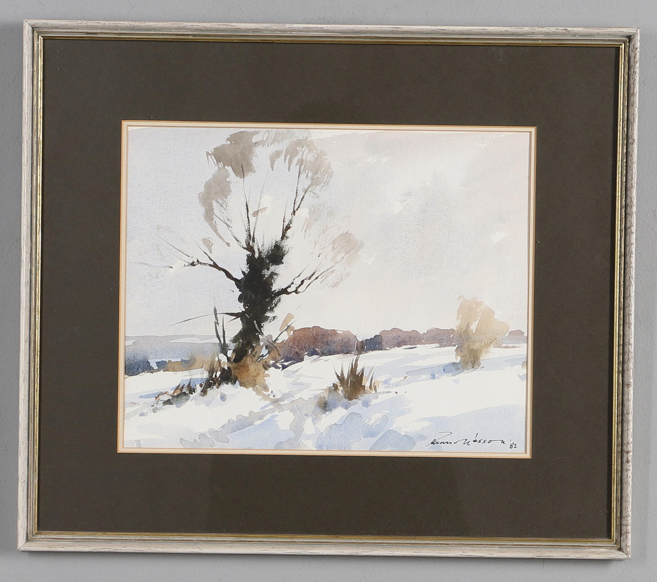 EDWARD WESSON (1910-1983). WINTER SNOW SCENE.