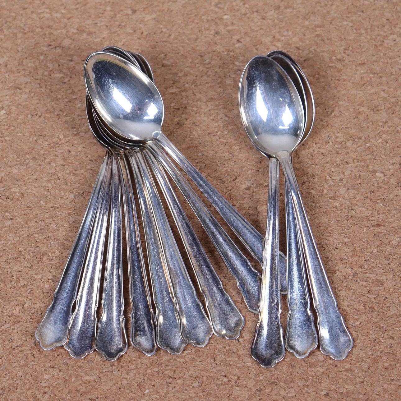 TEASPOONS, silver, 12 pcs.