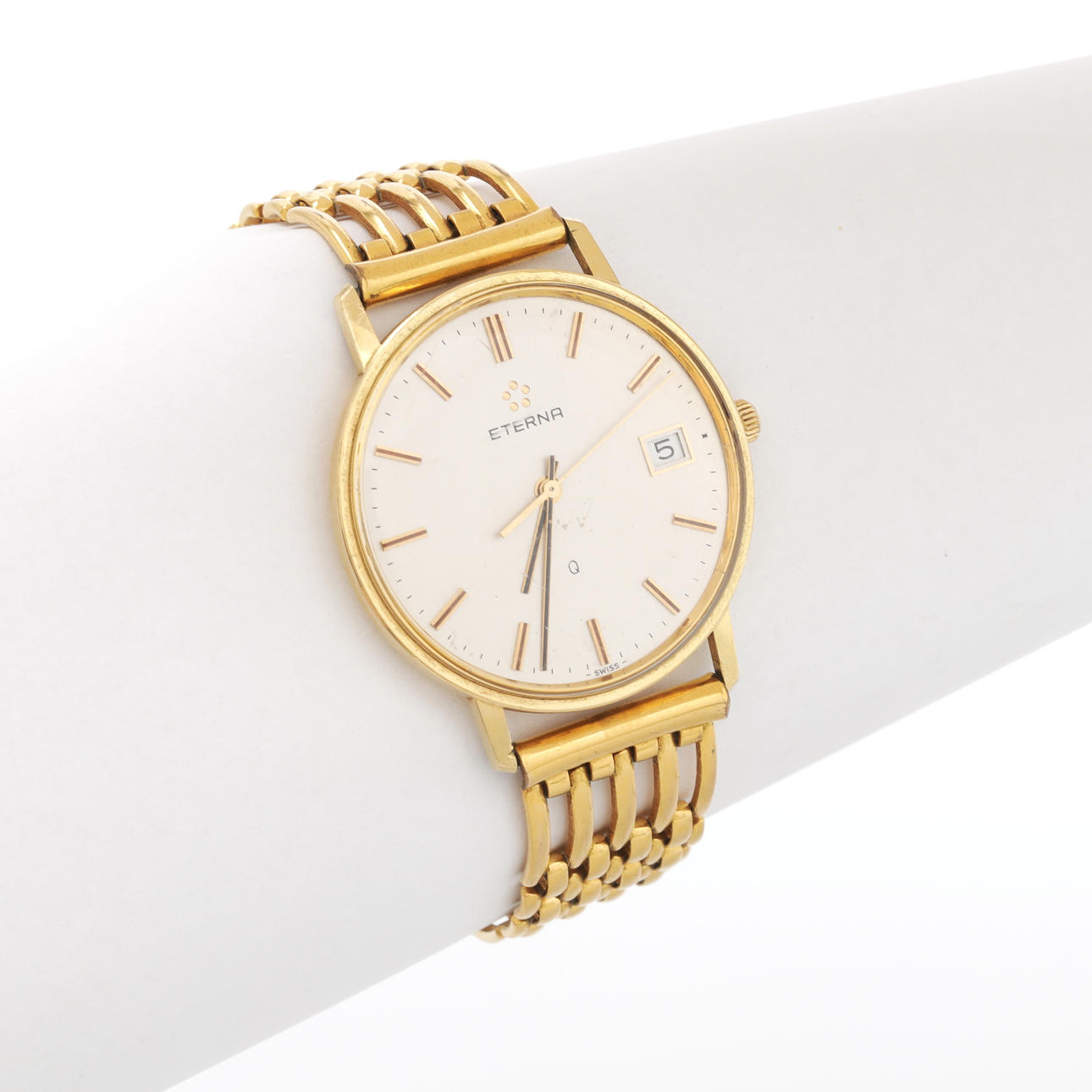 ARMBANDSUR, guld 18K, Eterna, totalvikt 39,4 gram.