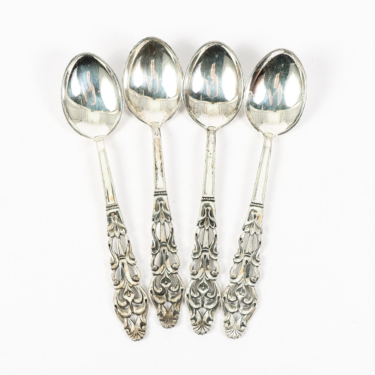KAFFESKEDAR 4 stycken, silver.