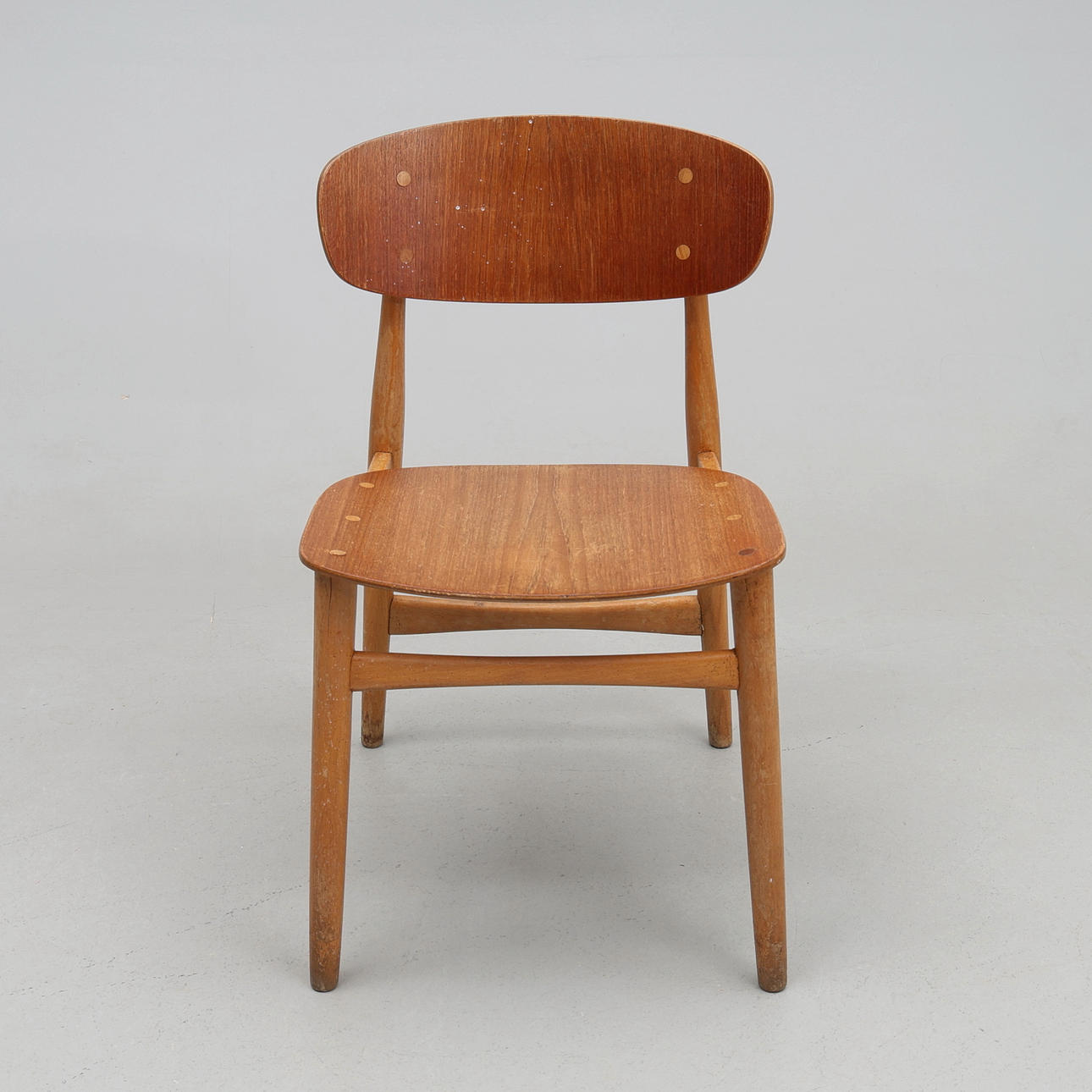 CHAIR. 1950s, teak, oak, Denmark.