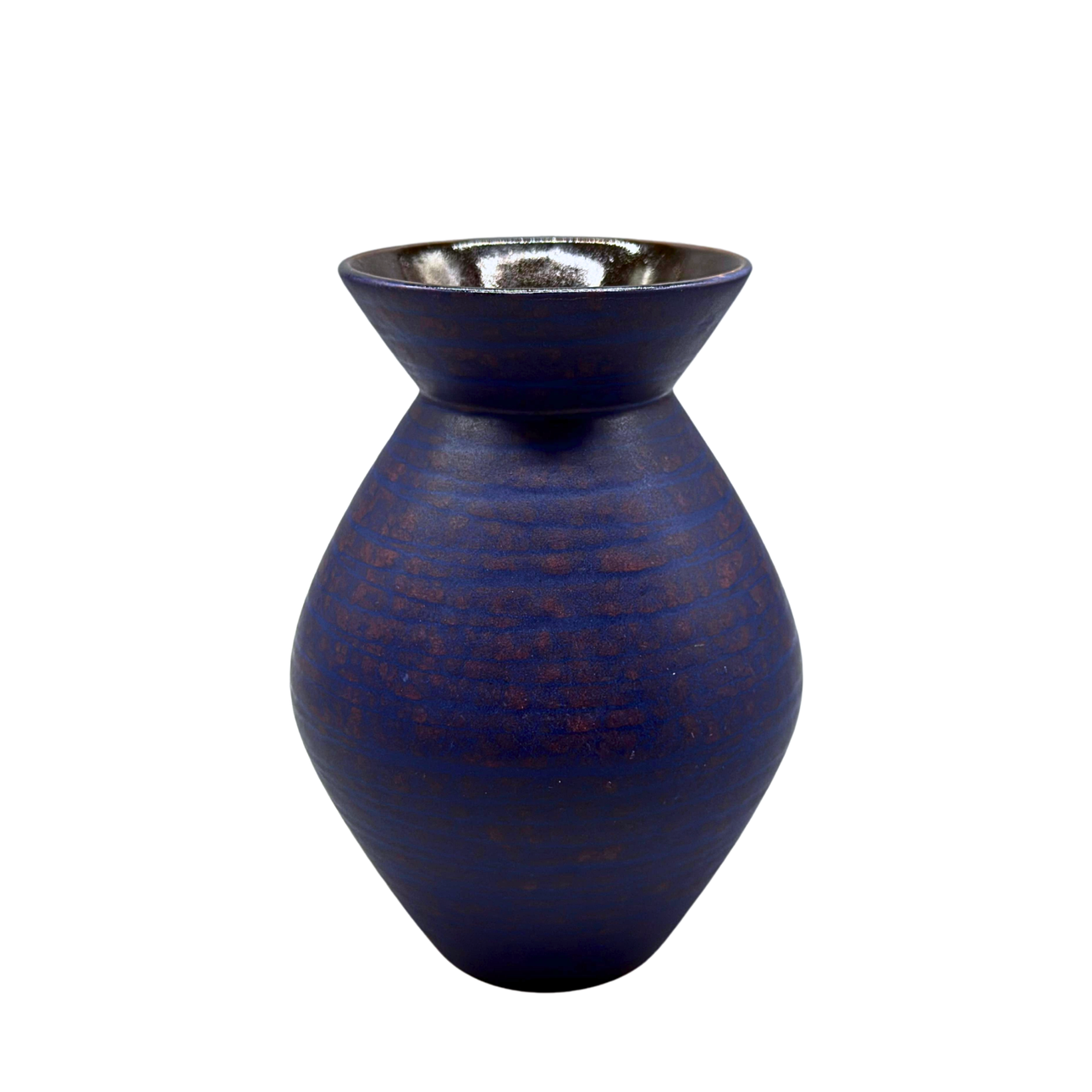 BLUE CERAMIC VASE.