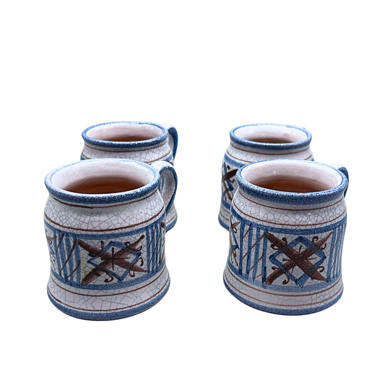 GLAZED CERAMIC MUGS.