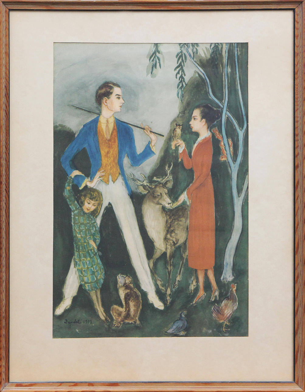 KONSTREPRODUKTION, efter Nils Dardel.