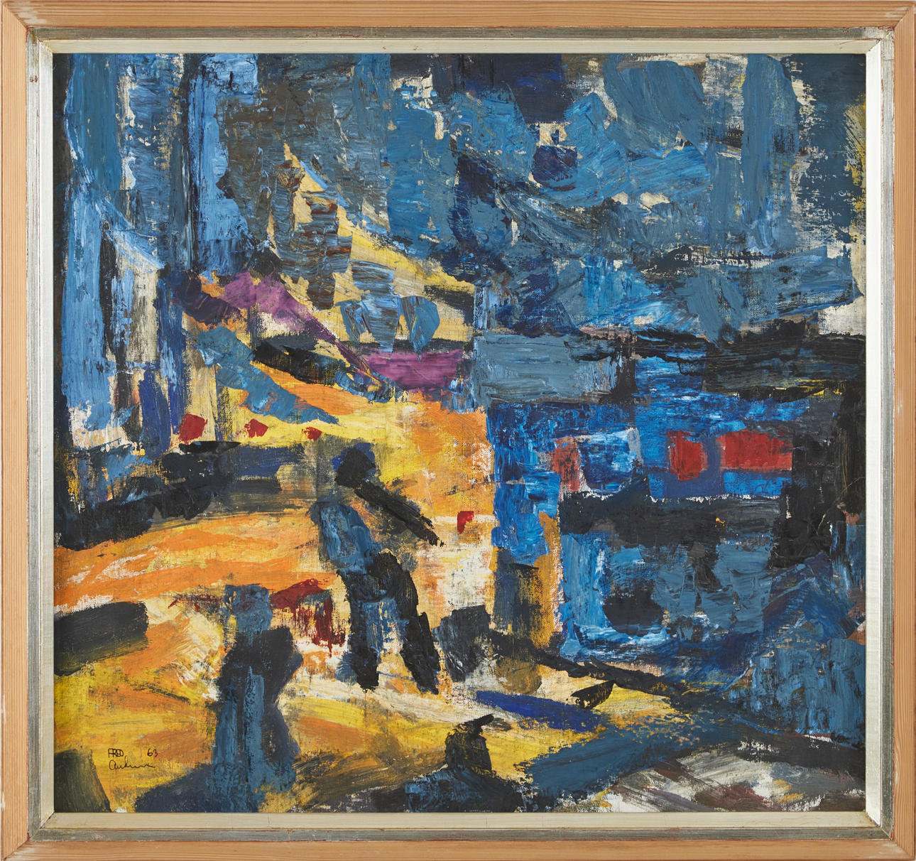 FRED  ANDERSSON. City view, oil on canvas, signed and dated Fred Andersson 63.