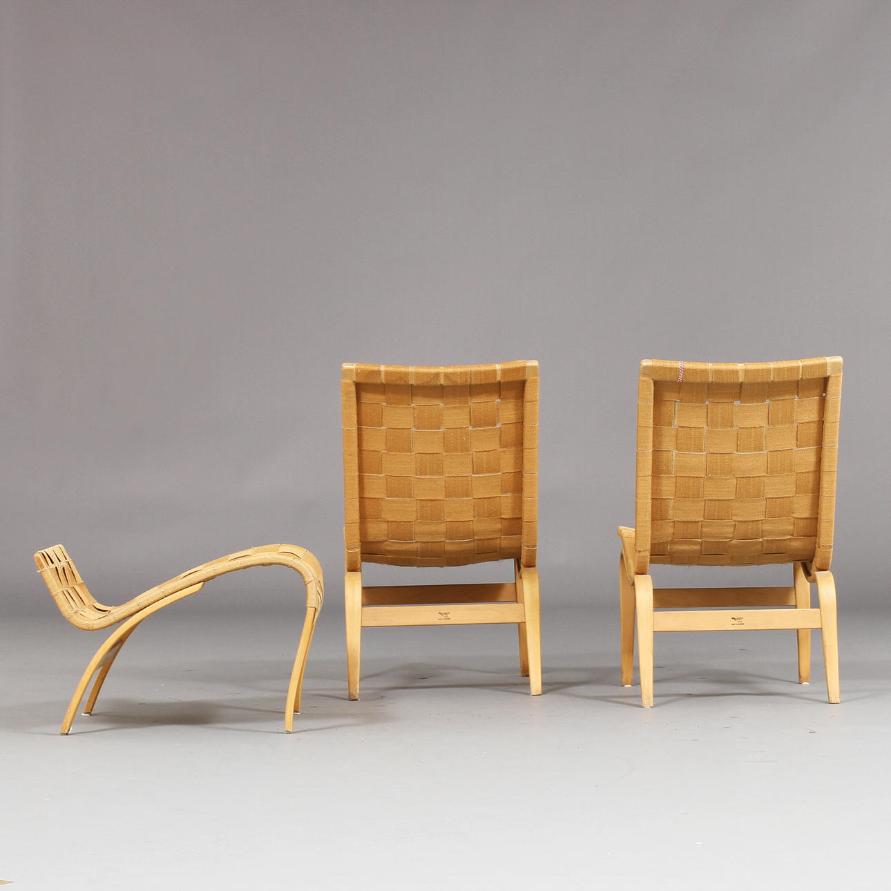 FÅTÖLJER och FOTPALL, "Eva", Bruno Mathsson, Firma Karl Mathsson.