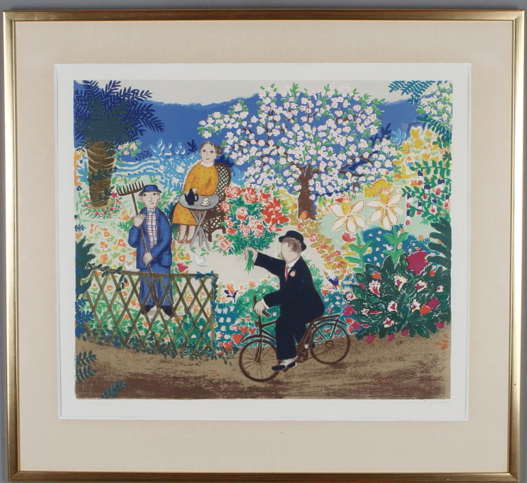 LENNART JIRLOW. "Vår i Provence", färglitografi, signerad och numrerad 252/285.