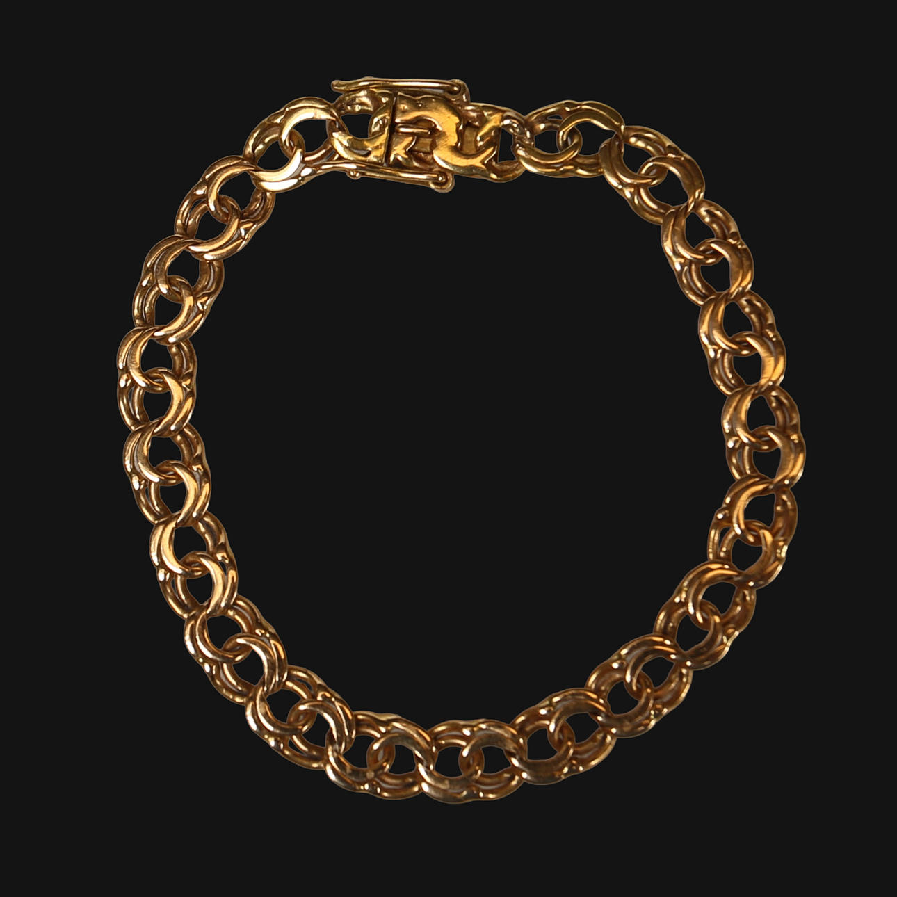 ARMBAND. Guld, 18k, Bismarklänk.