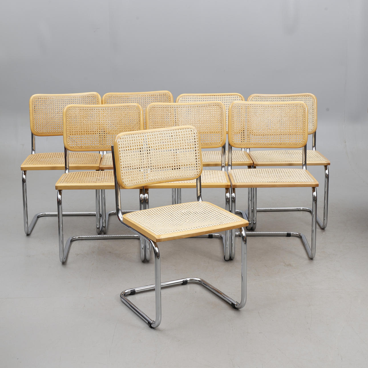CHAIRS, 8 pcs Bauhaus style.