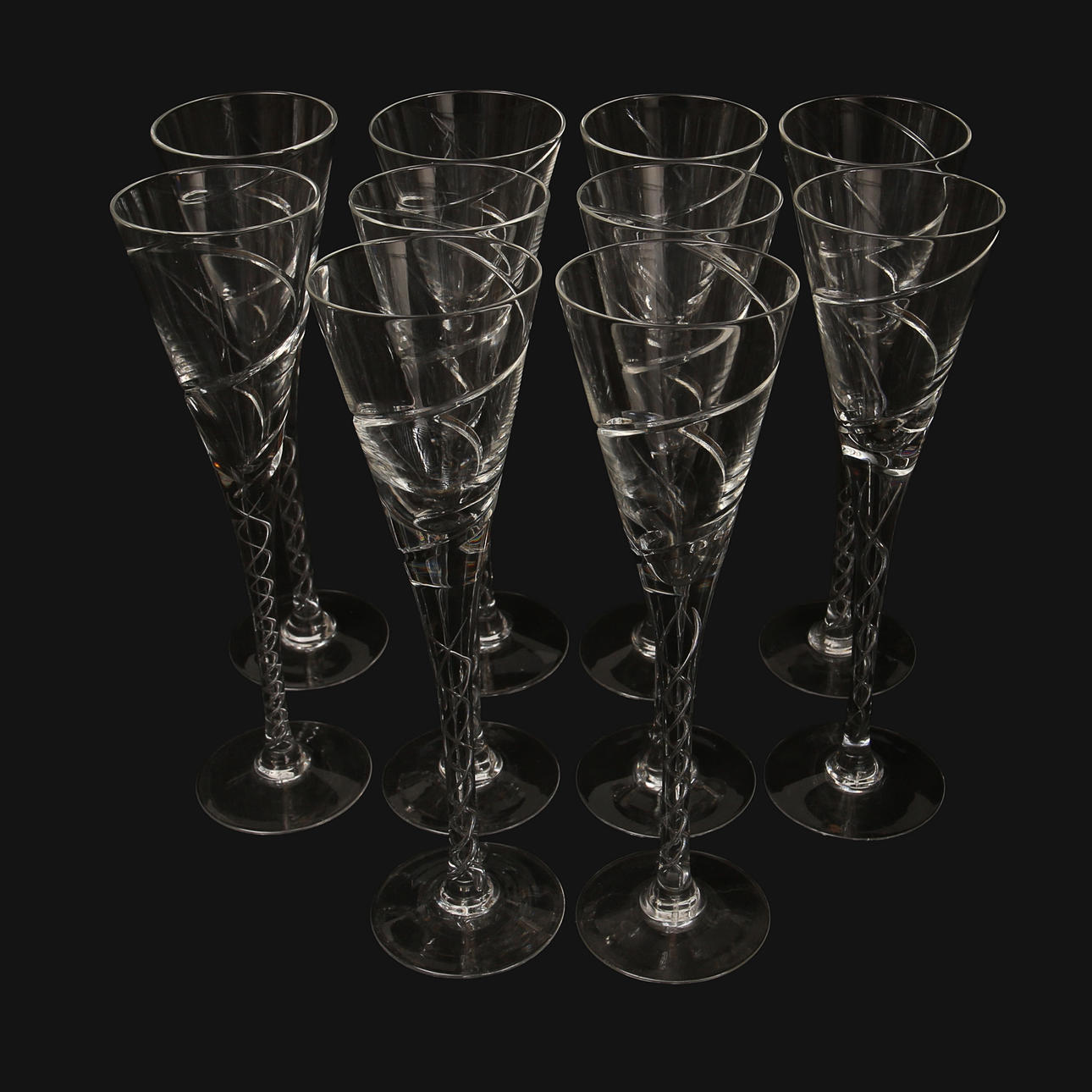 VINGLAS/CHAMPAGNEGLAS, 10 stycken.