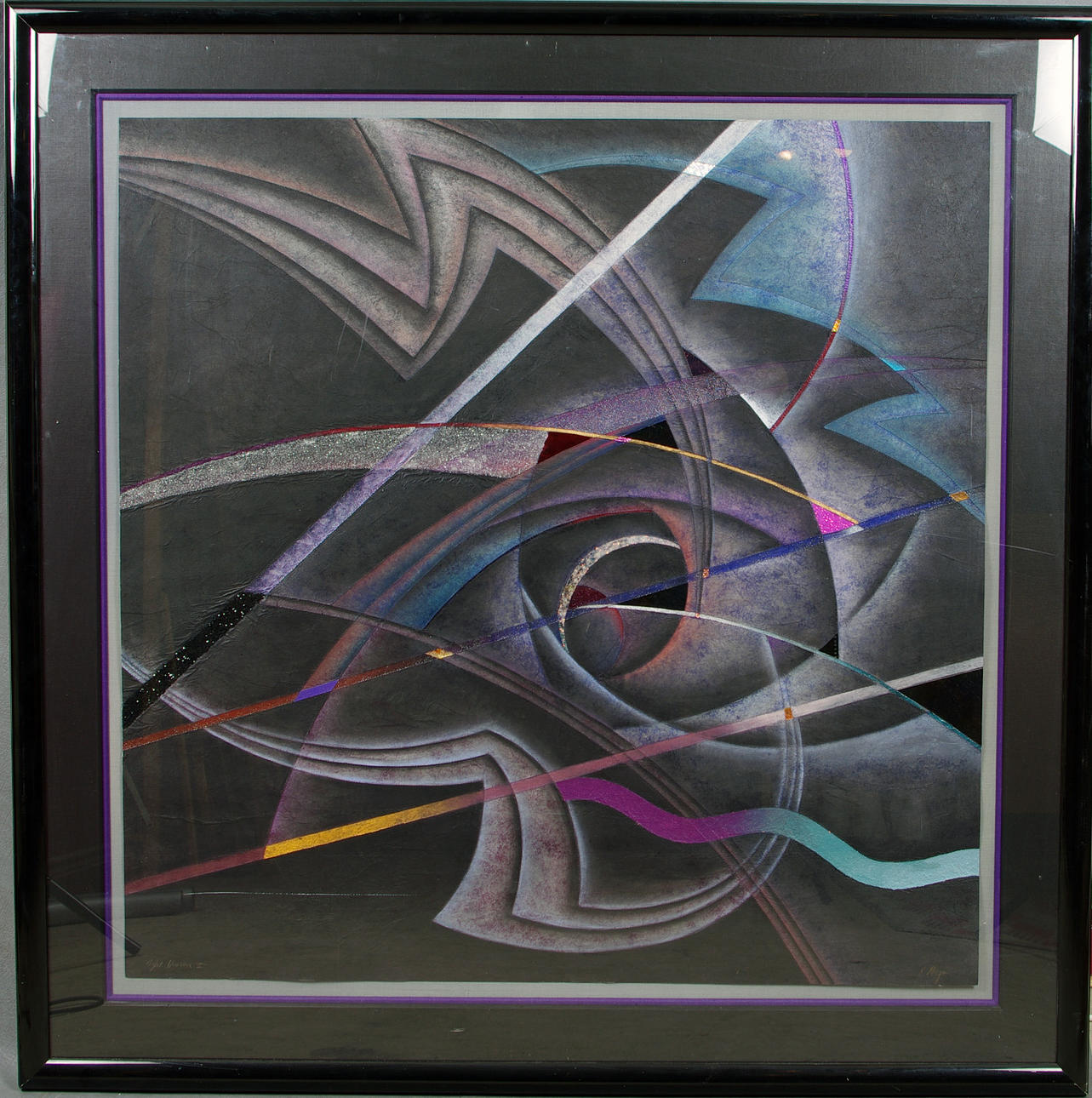 K. MORGAN. 3 stycken kompositioner, blandteknik.