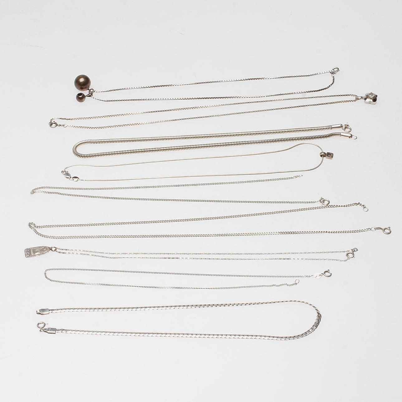 COLLIER, 8 st, silver, 1900-tal.