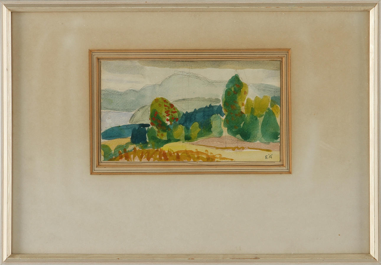 ERLING ÄRLINGSSON. Akvarell. Signerad.