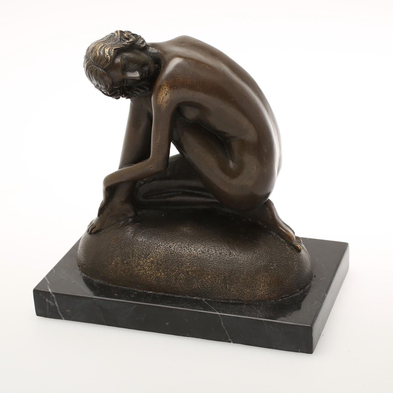 SKULPTUR, brons, sign Milo, stensockel.