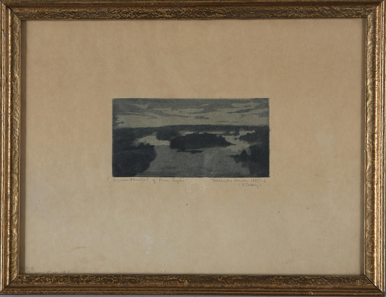 PRINS EUGEN. Akvatint, märkt och tryckt i fem exemplar.