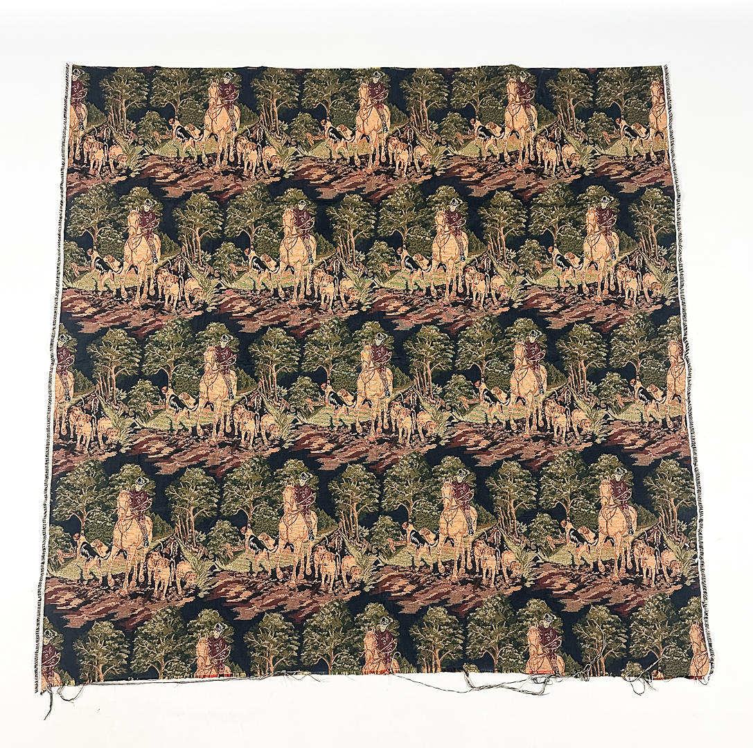 TEXTIL, "jaktmotiv", 140 x 139 cm.
