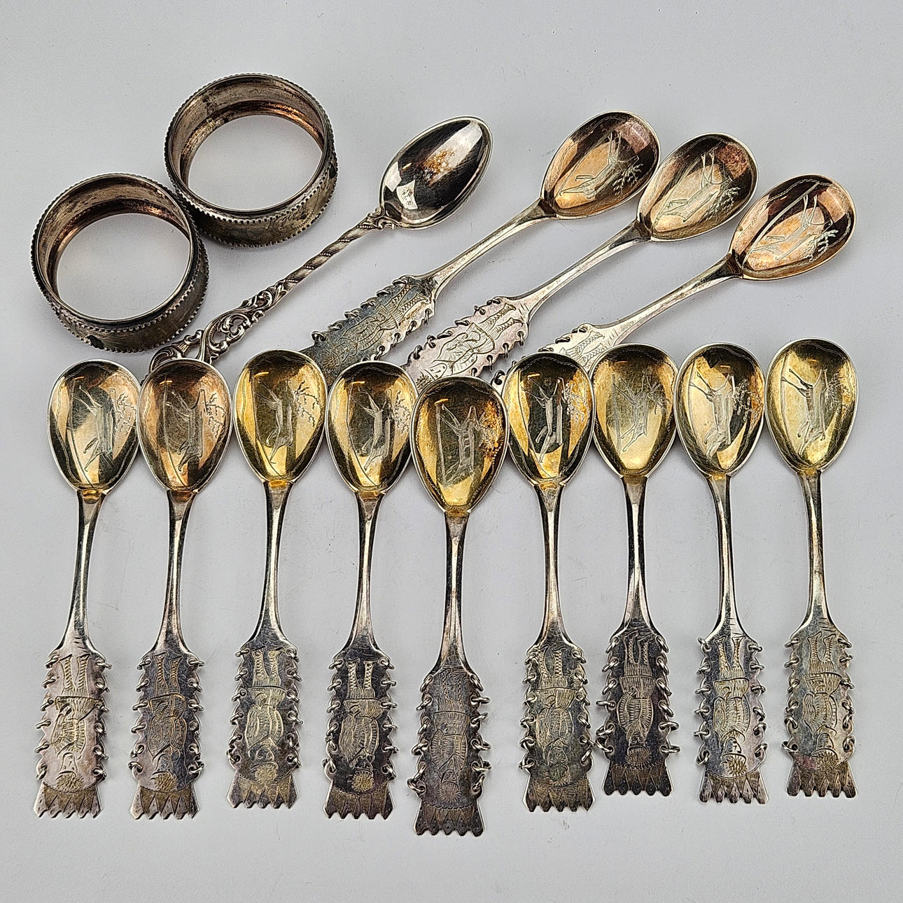 SILVER, 15 delar, vikt ca. 184 gram.
