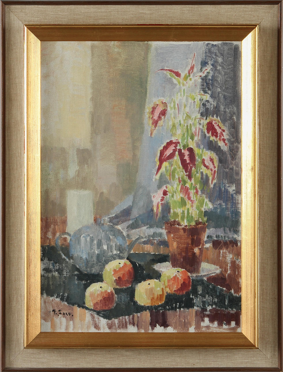 RAGNAR FALK. olja på pannå, sign.