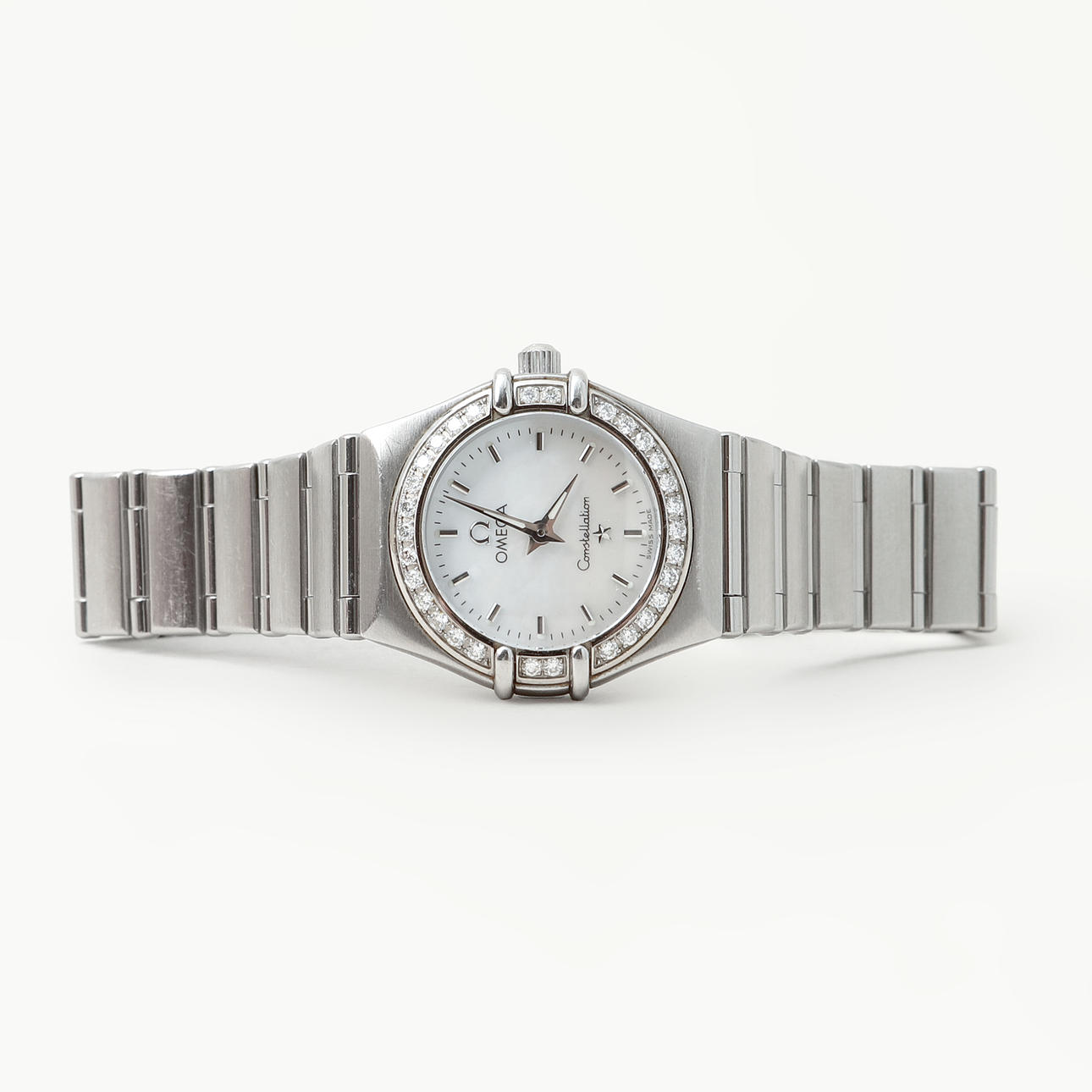 ARMBANDSUR, Omega, Constellation, stål, diamantkrans, quartz, ca 2011.