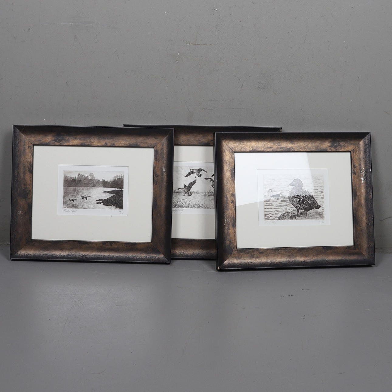 STANLEY STEARNS. etching, 3 pcs, signed and numbered.