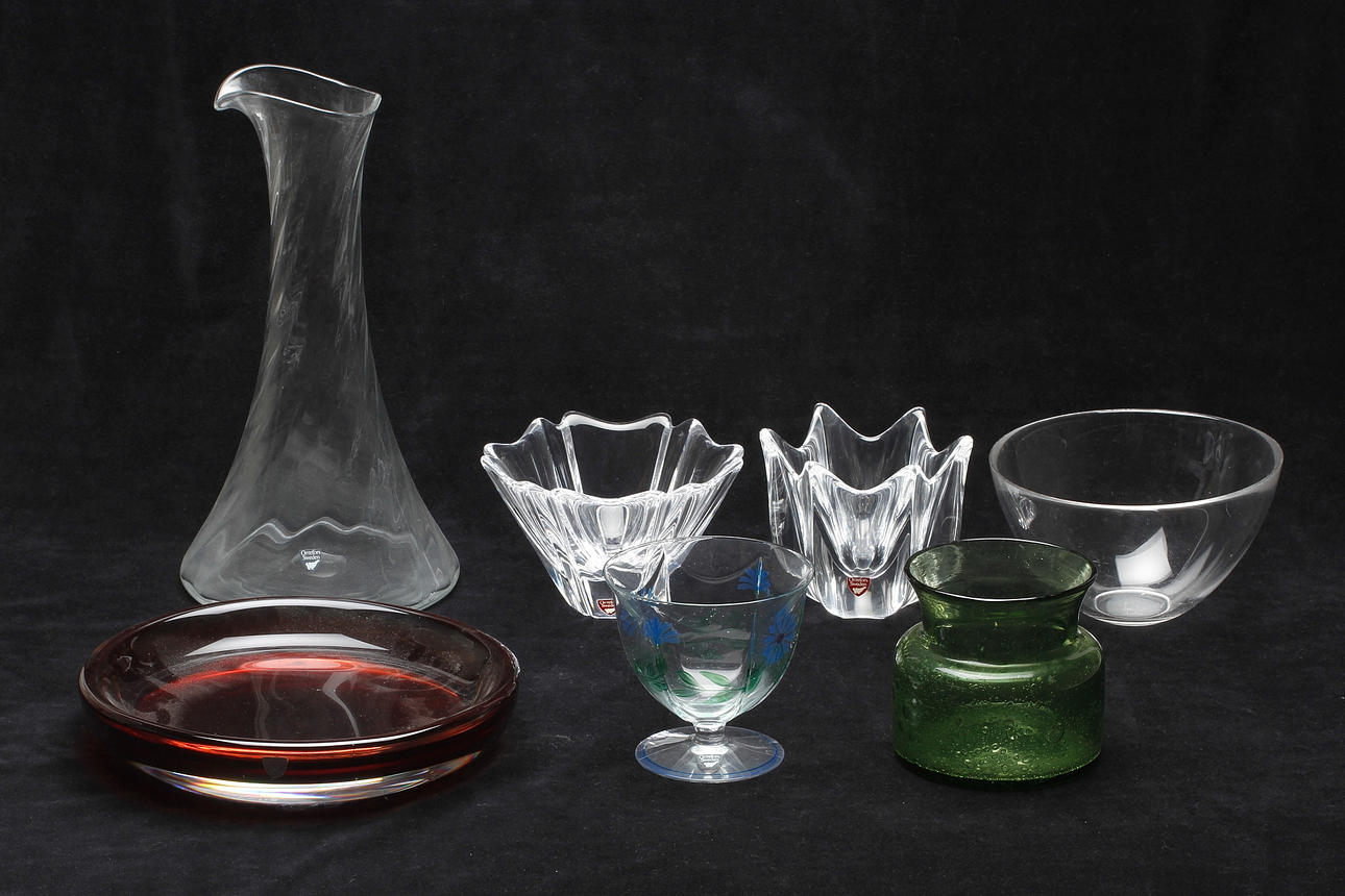 GLAS, 7 delar, Orrefors, Erik Höglund.