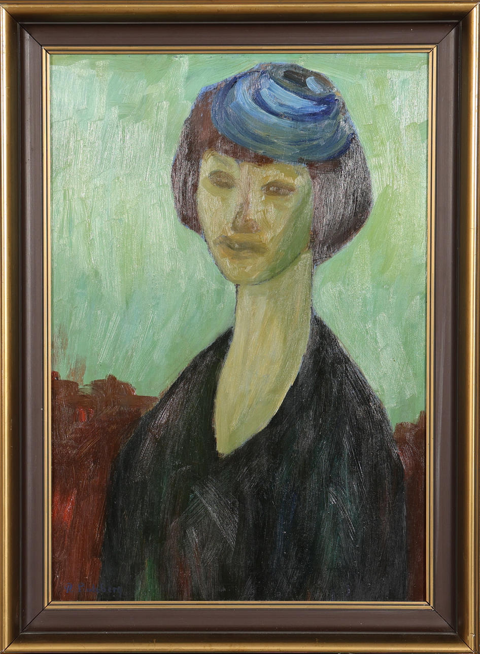 OIDENTIFIERAD KONSTNÄR. OIL ON PANEL, signed R Lindeberg.