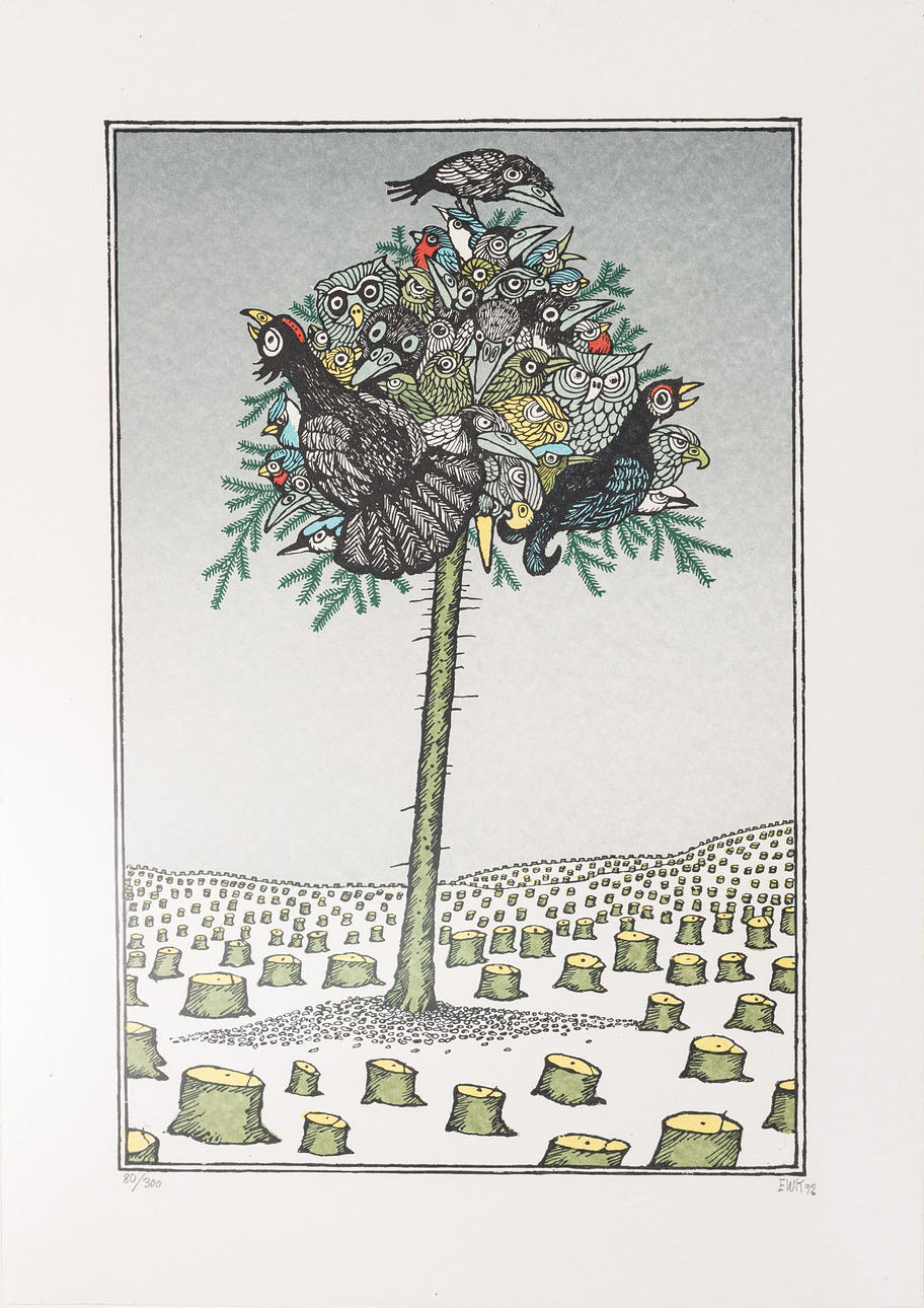 EWERT KARLSSON. Lithograph, signed, numbered 80/300.