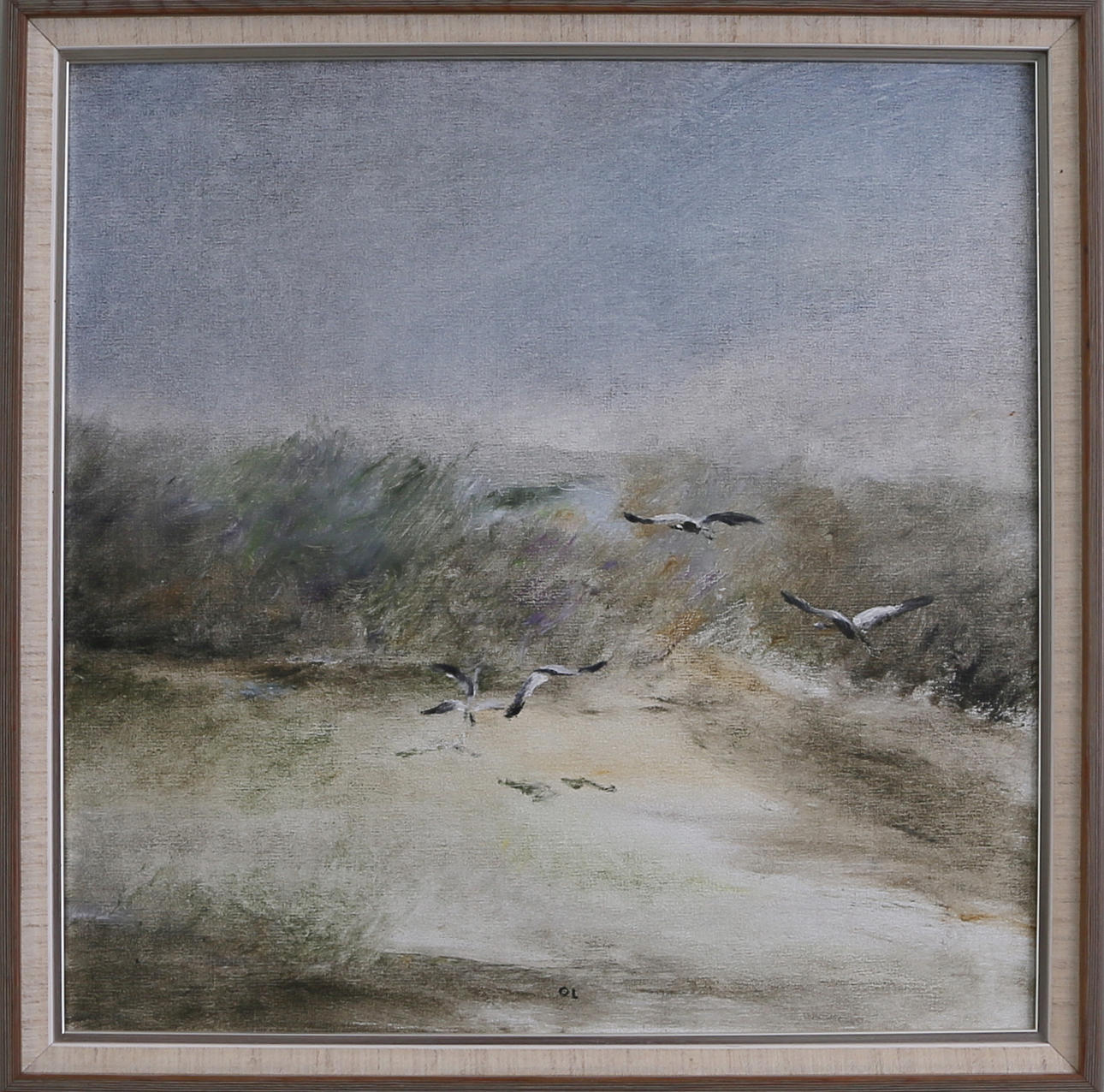 OLLE LINDGREN. "Tranor", olja på duk, signerad och daterad -77.