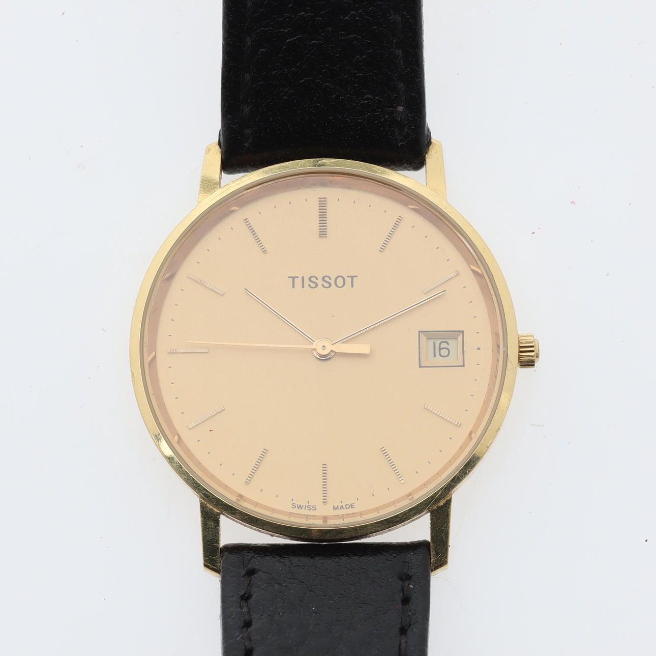 HERRARMBANDSUR, 18K guld, Tissot, quartz.