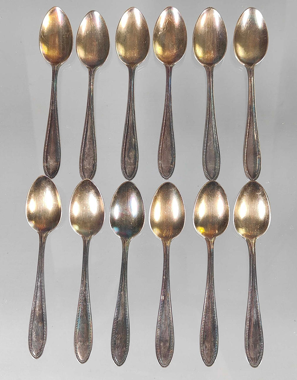 12 antique mocha spoons WMF.