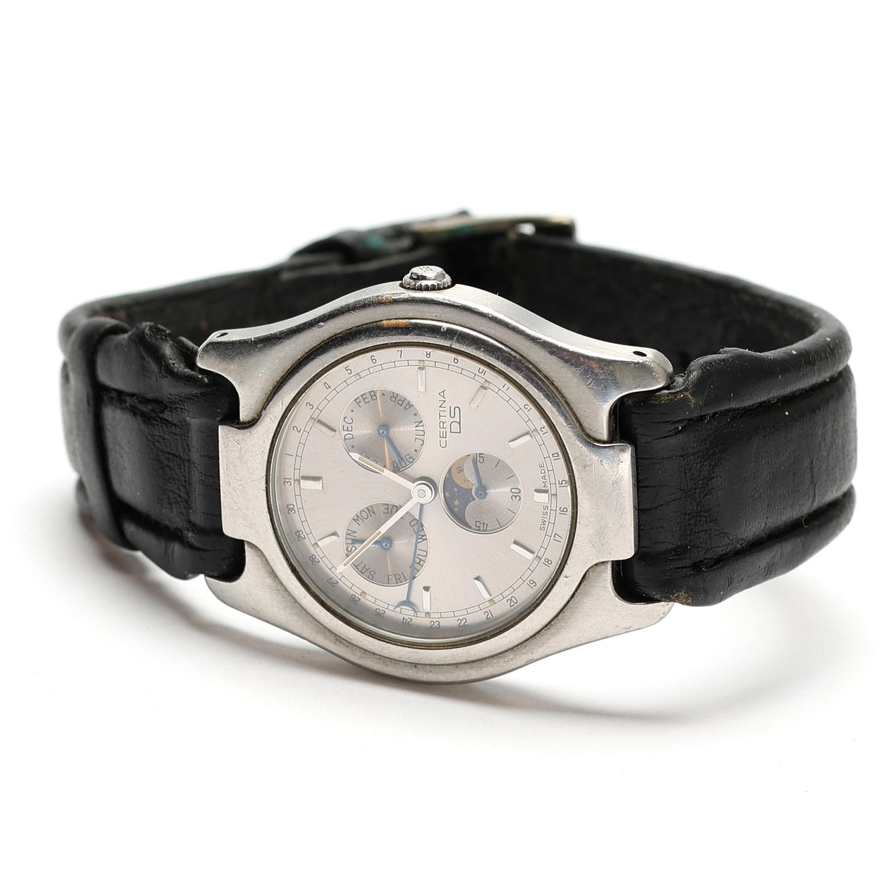 CERTINA DS, Moonphase, Triple-date, stål, quartz.